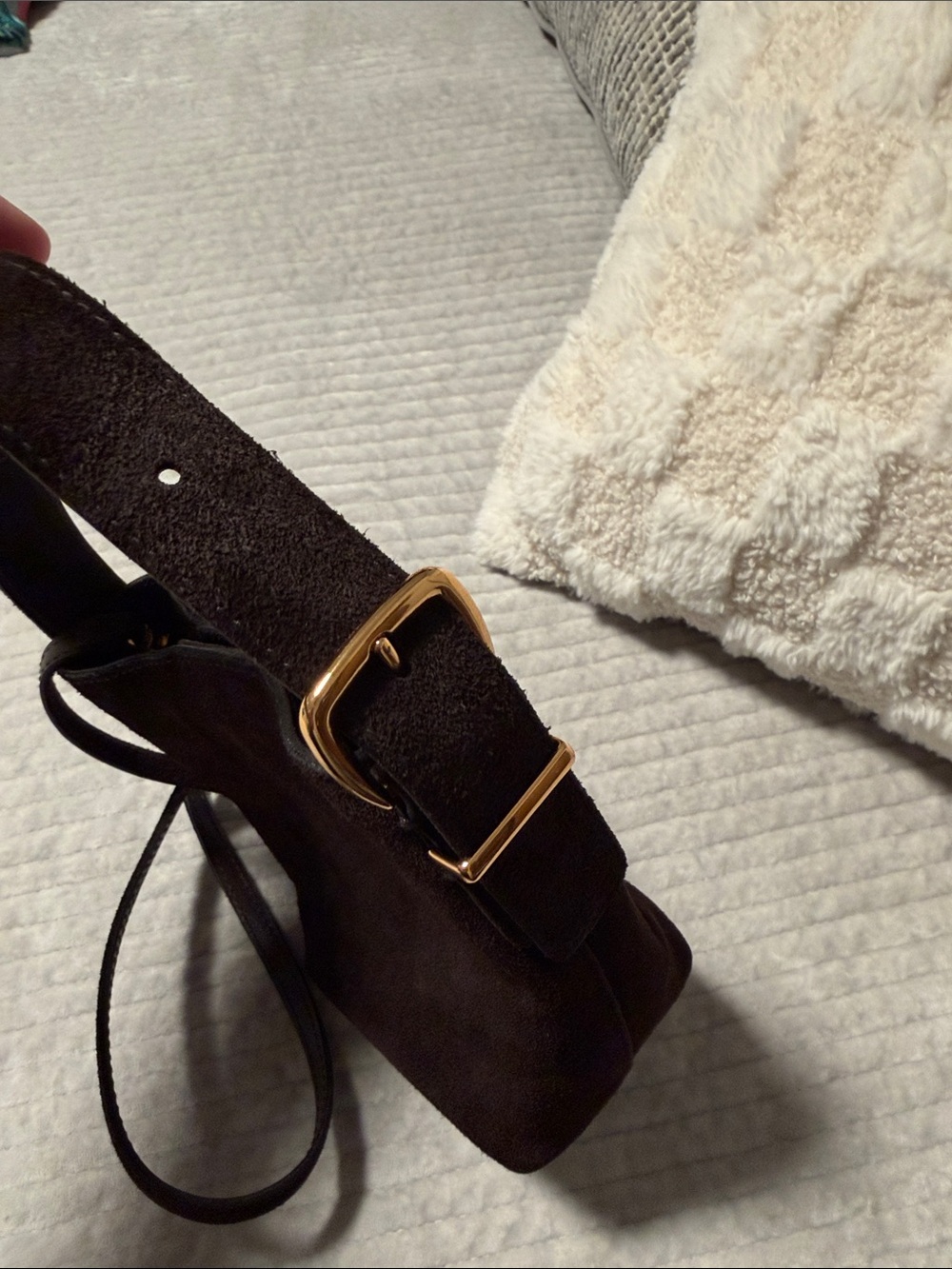 Madewell Dark Brown Suede Crossbody Bag - Picture 4 of 7